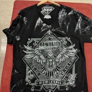 Men Rawyalty Rhinestone tshirt